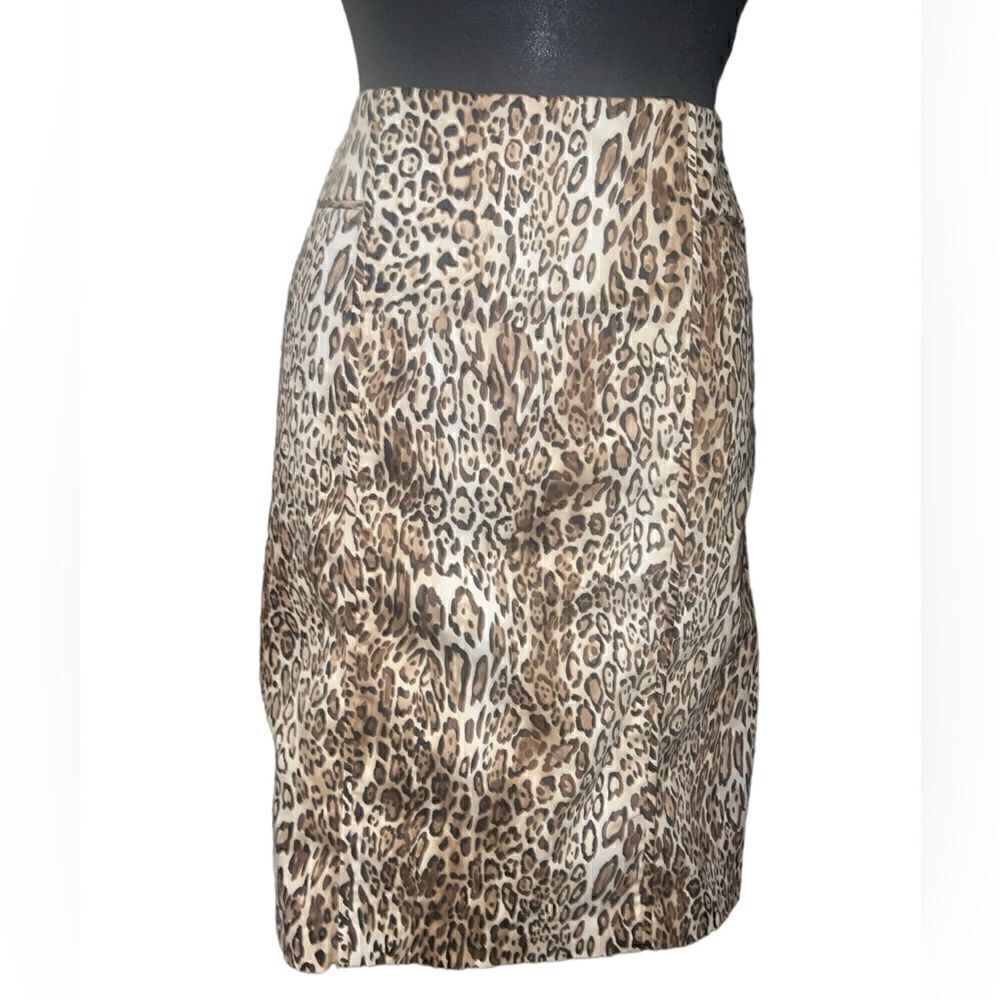 New York & Company Brown Print Skirt